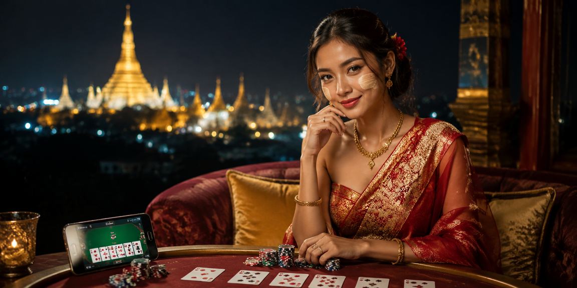 ရန်ကုန်ရွှေတိဂုံမီးရောင်ရှည် Rummy ကစားနေသူ